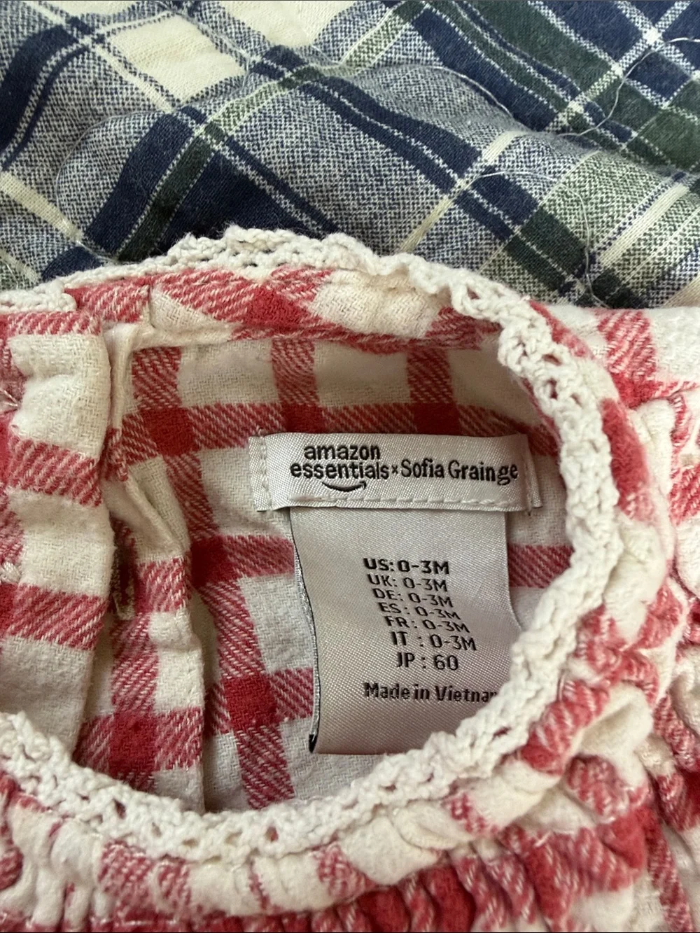 Amazon Essentials x Sofia Grainge Pink and White Plaid Set